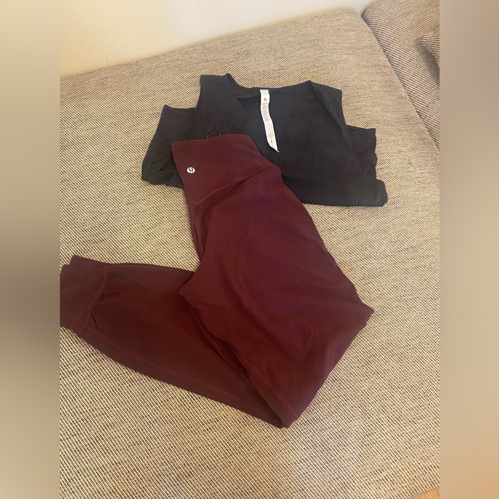 lululemon athletica Women's Burgundy Pants joggers / size 2